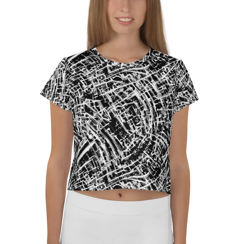 Blackline Riot on Crop Tee — Front
