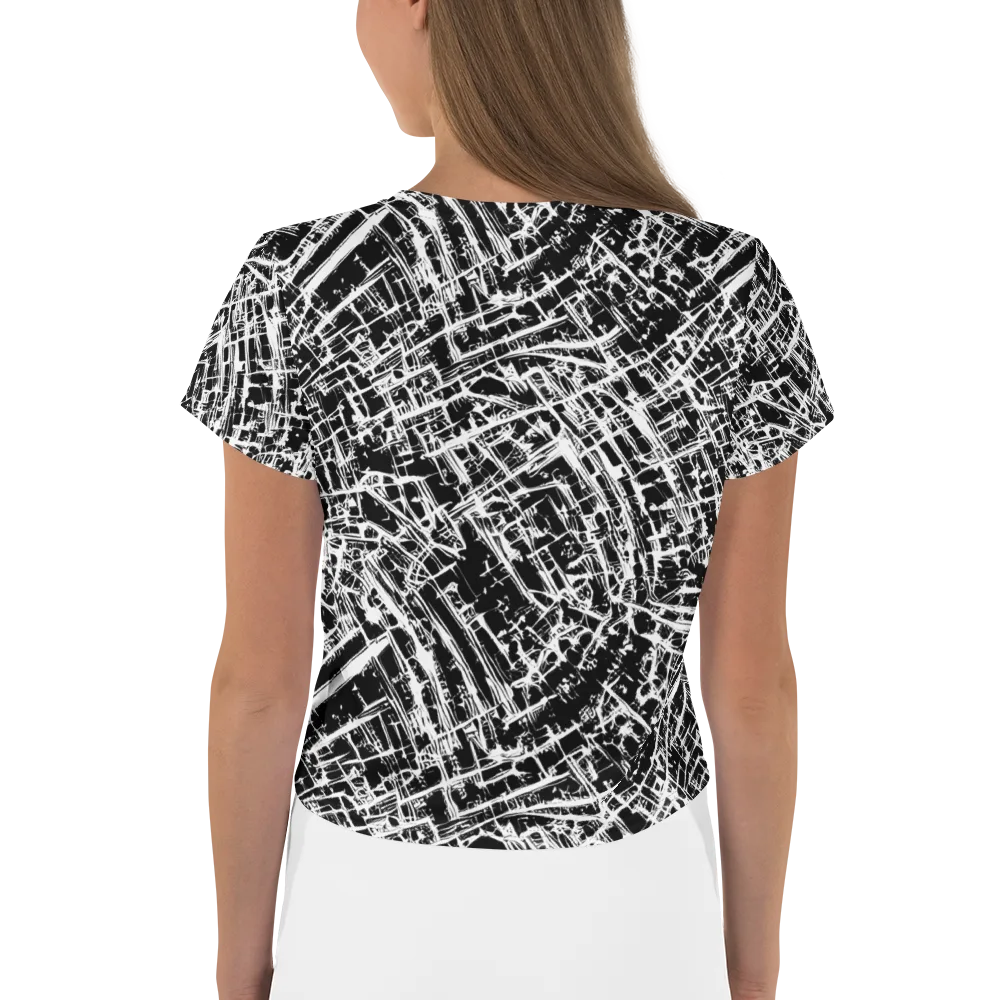Blackline Riot on Crop Tee — Back