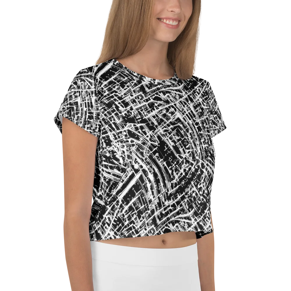 Blackline Riot on Crop Tee — Right