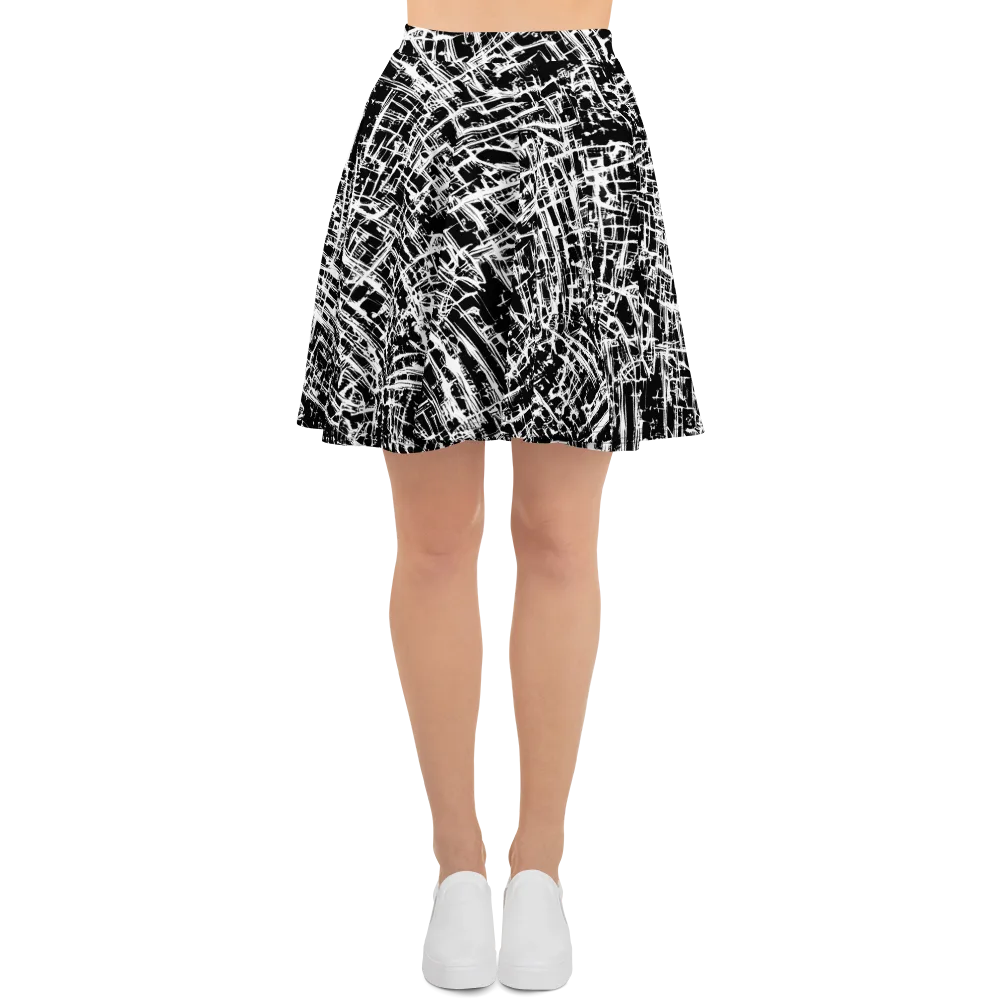 Blackline Riot on Skater Skirt — Front