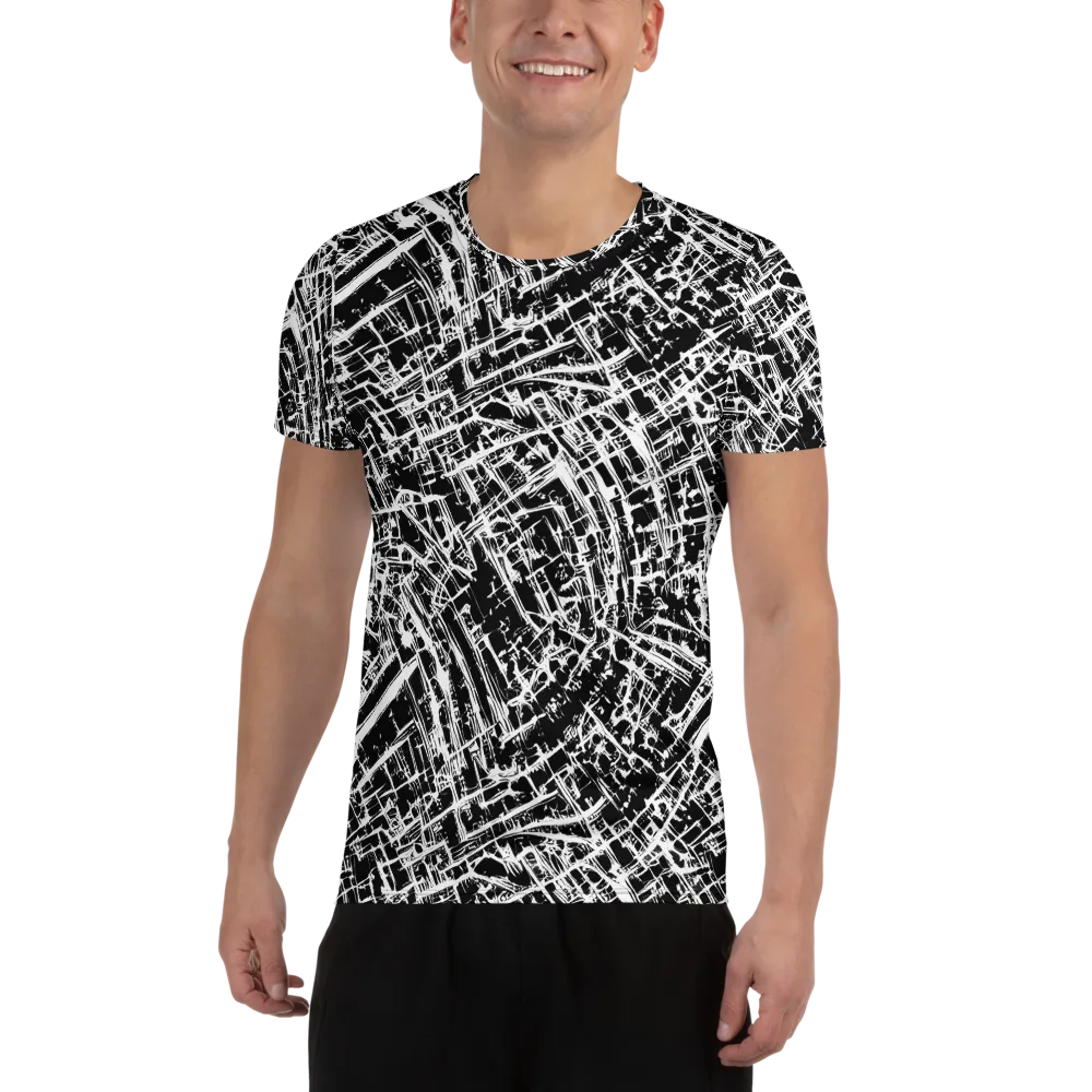 Blackline Riot on Men's Athletic T-Shirt — Front