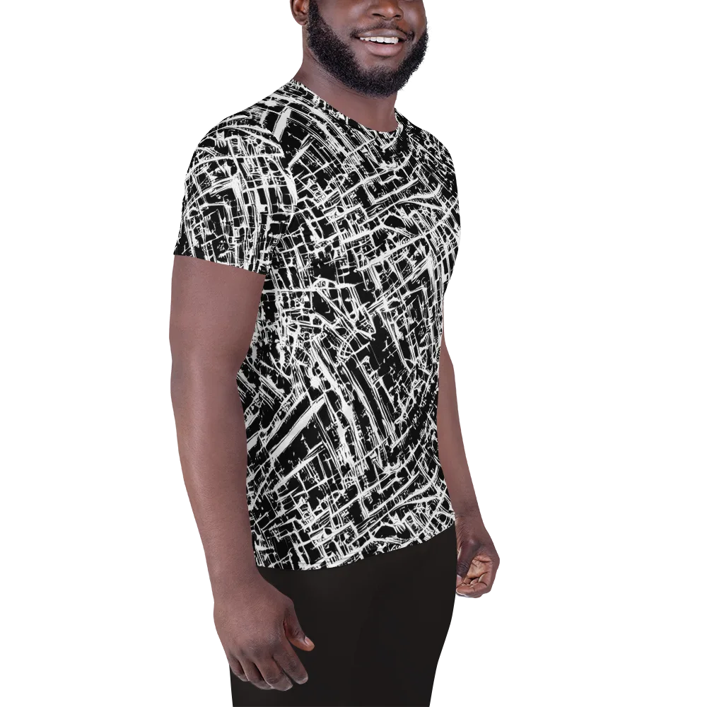 Blackline Riot on Men's Athletic T-Shirt — Right