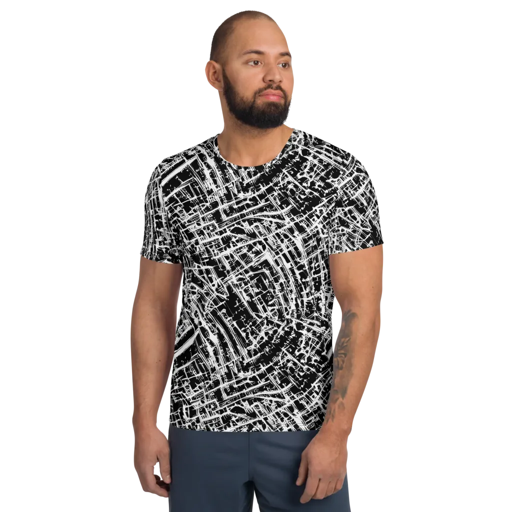 Blackline Riot on Men's Athletic T-Shirt — Front