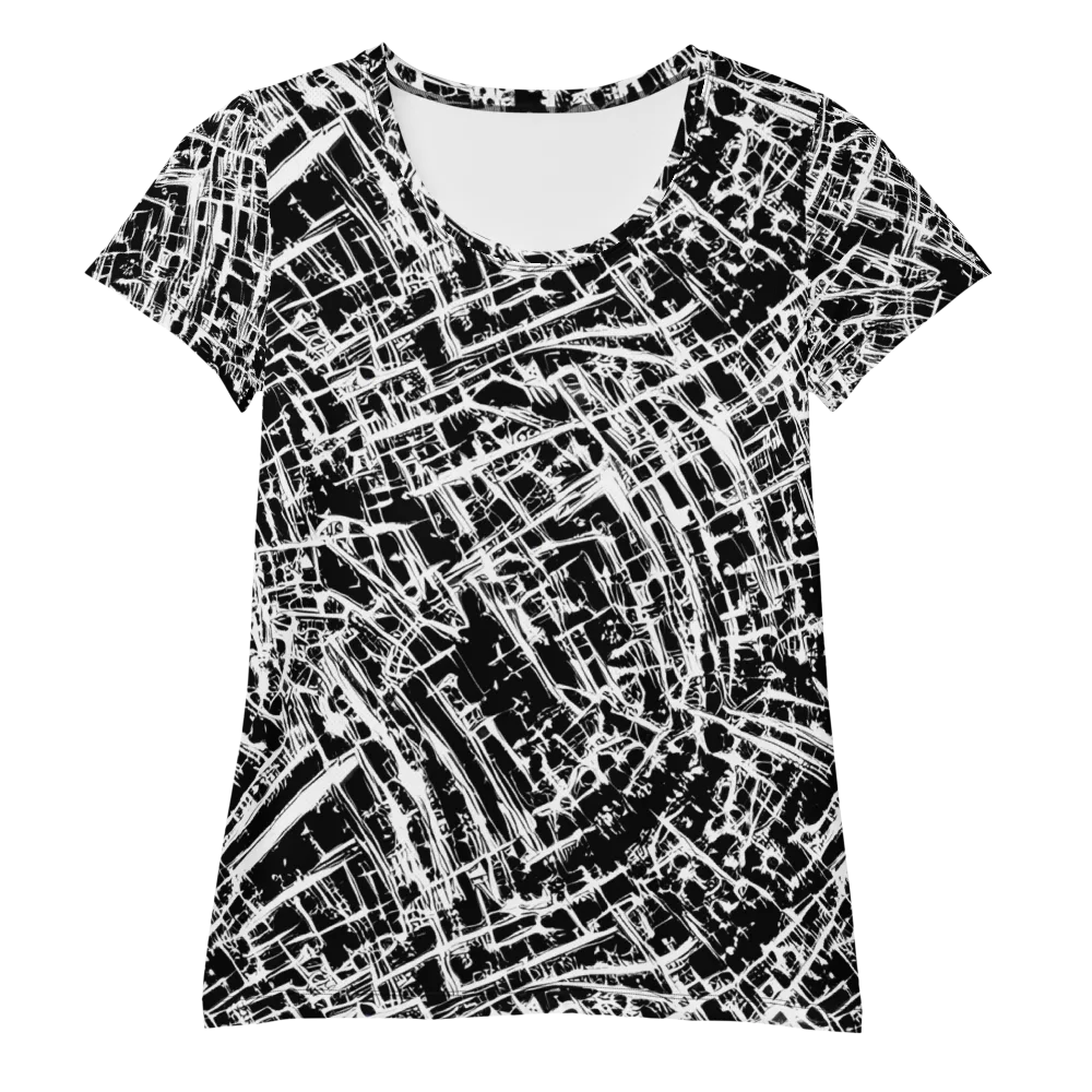 Blackline Riot on Women's Athletic T-Shirt — Front