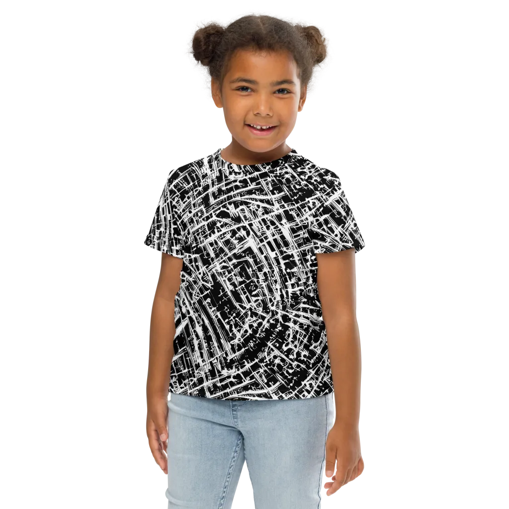 Blackline Riot on Kids Crew Neck T-Shirt — Front