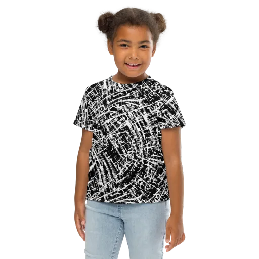 Blackline Riot on a Kids Crew Neck T-Shirt