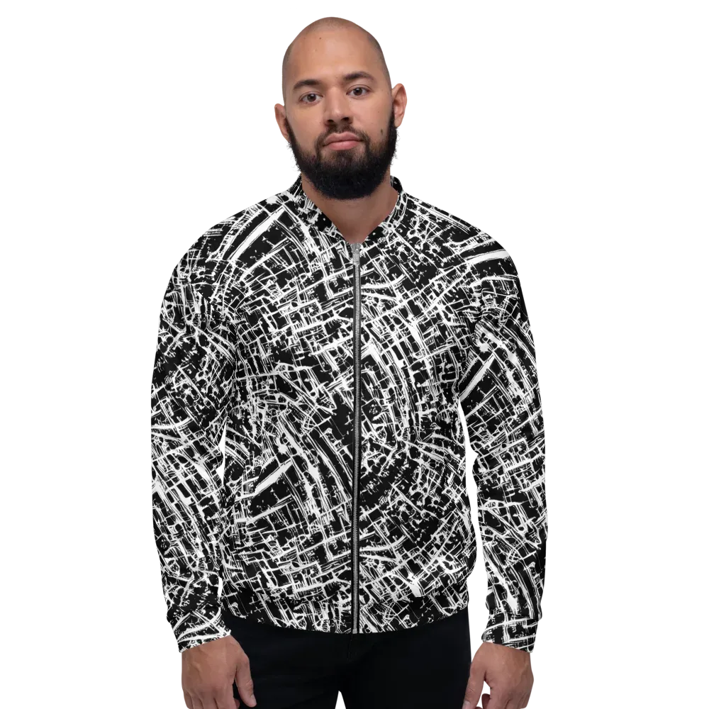Blackline Riot on Bomber Jacket — Front