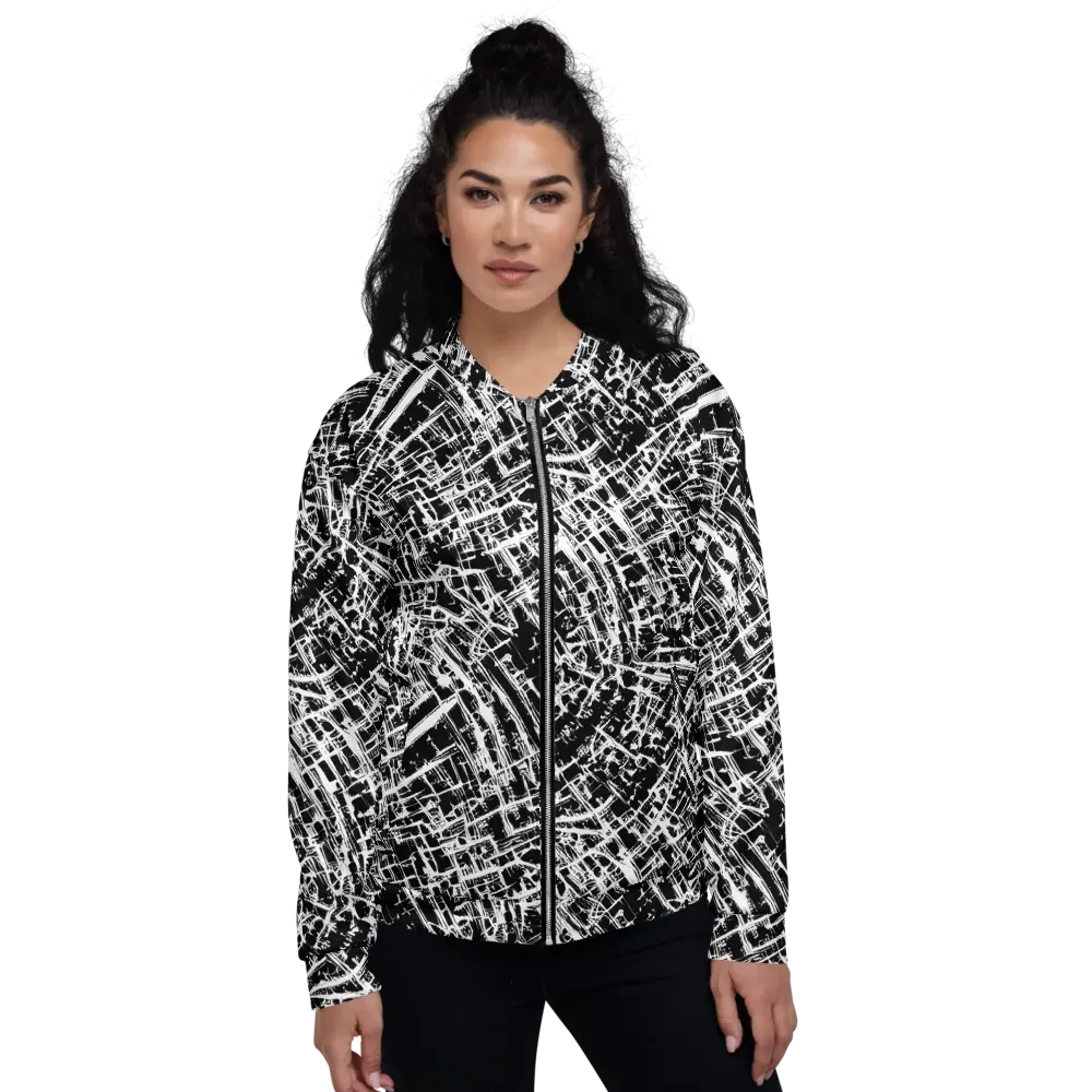 Blackline Riot on Bomber Jacket — Front