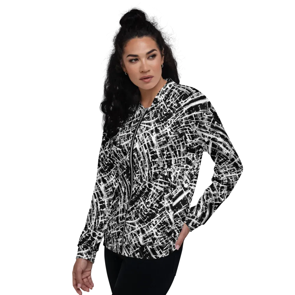 Blackline Riot on Bomber Jacket — Left