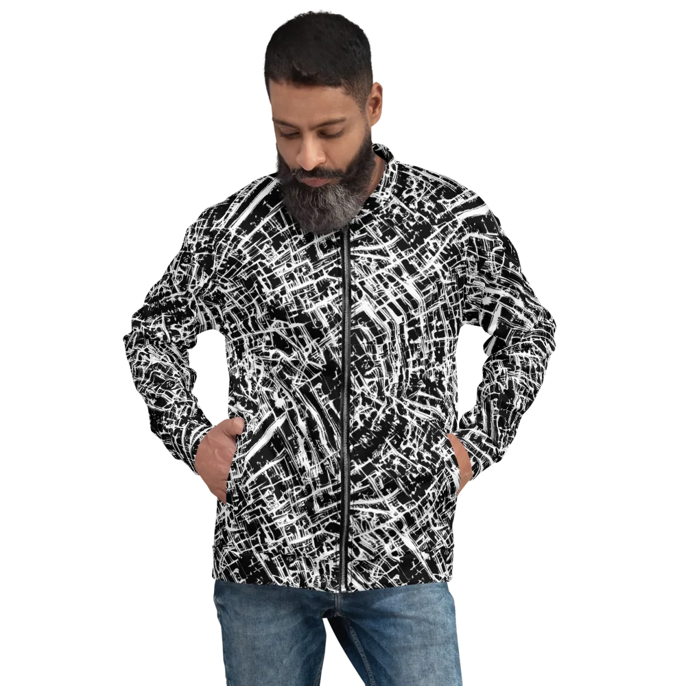 Blackline Riot on Bomber Jacket — Front