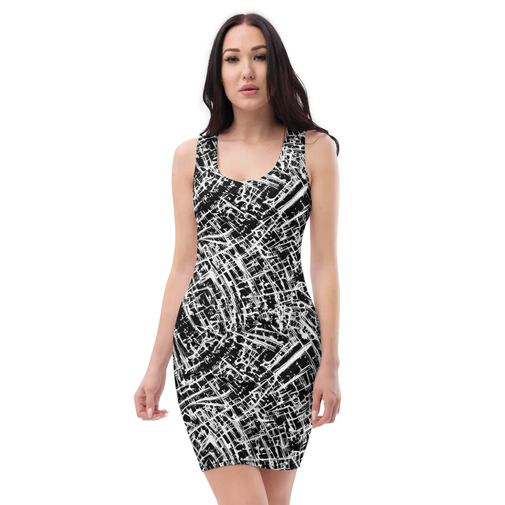 Blackline Riot on Bodycon Dress — Front