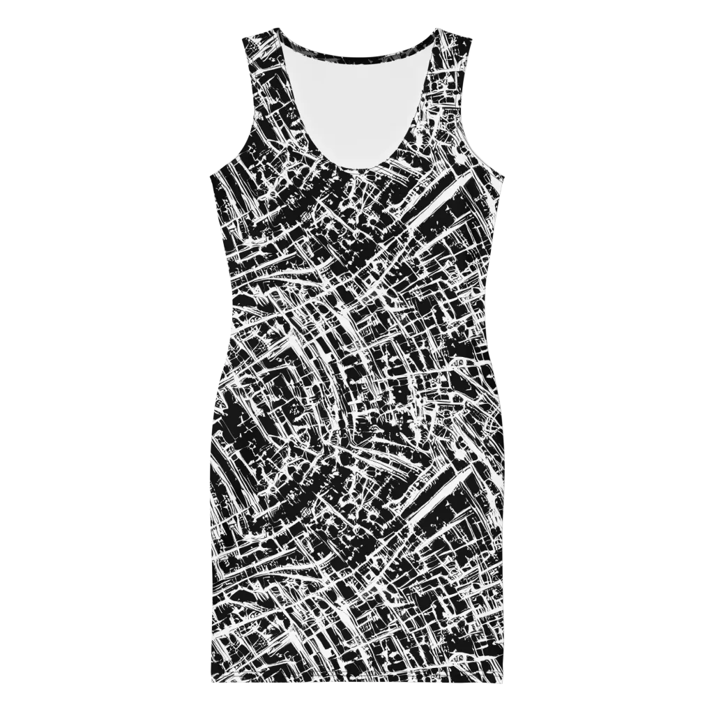 Blackline Riot on Bodycon Dress — Front
