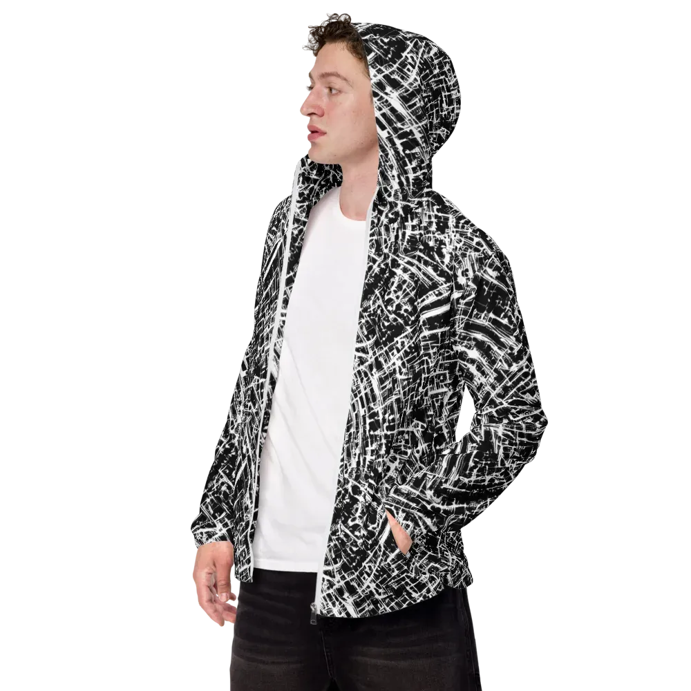 Blackline Riot on Men's Windbreaker — Left Front