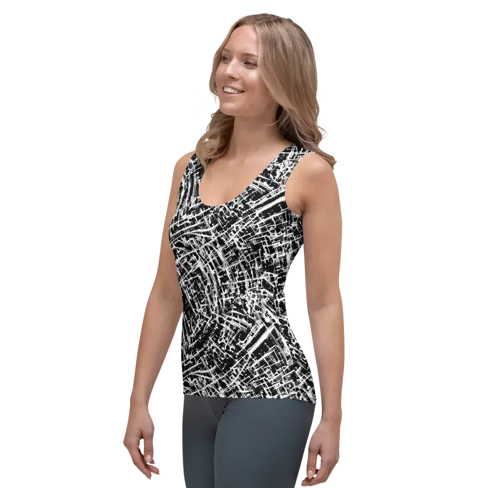Blackline Riot on Women's Tank Top — Left Front