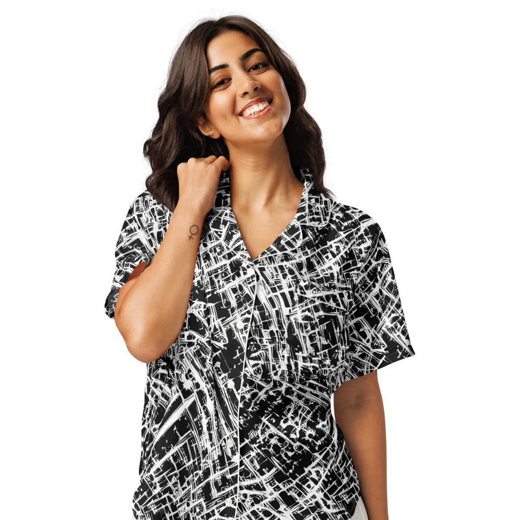 Blackline Riot on Women's Short Sleeve Pajama Top — Front