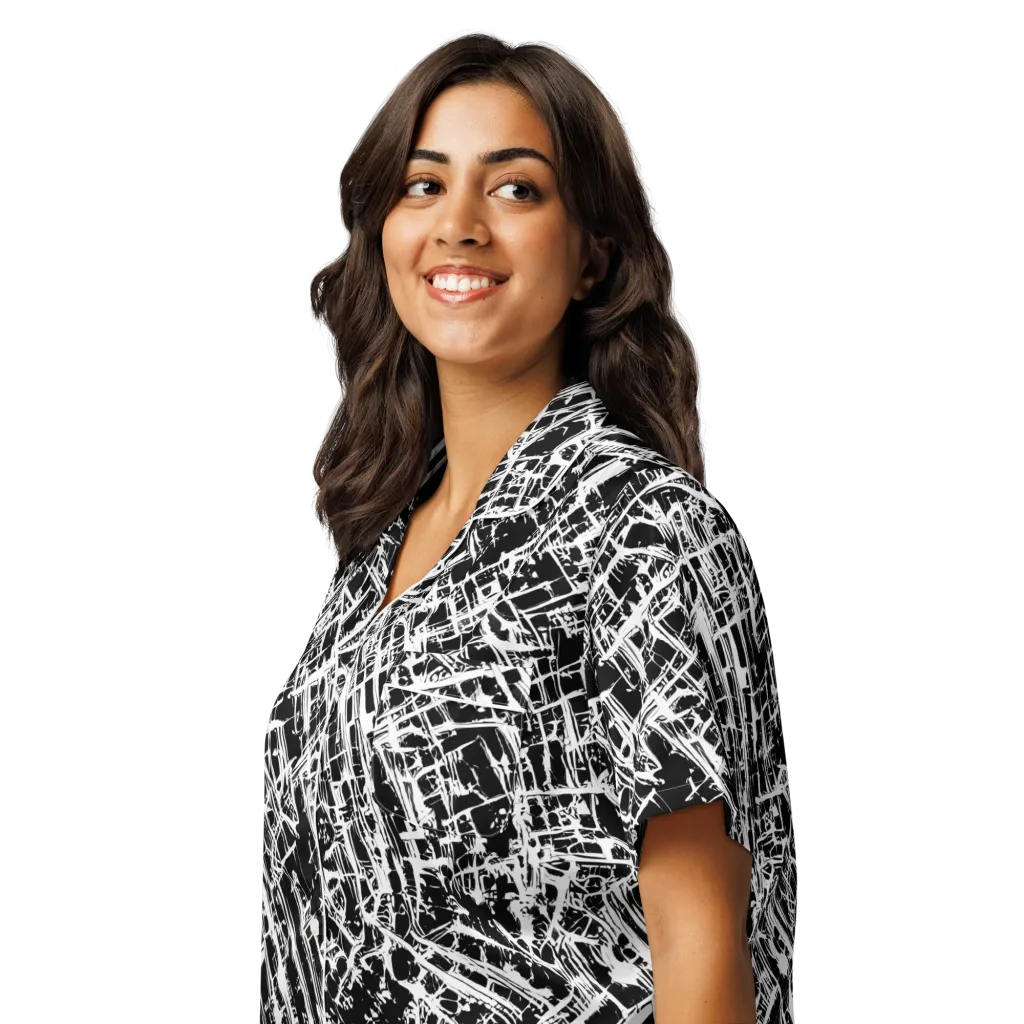 Blackline Riot on Women's Short Sleeve Pajama Top — Left Front