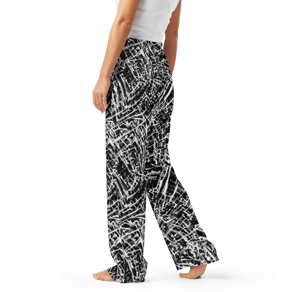 Blackline Riot on Women's Pajama Pants — Left