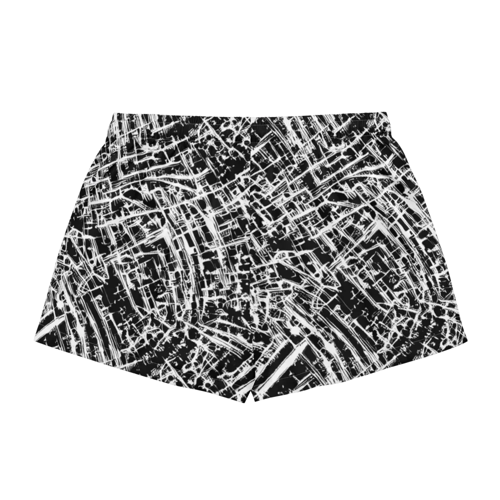 Blackline Riot on Women's Pajama Shorts — Back