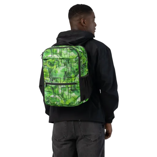 Lime Geometry on a Utility Backpack