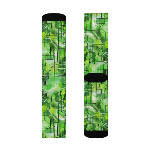 Lime Geometry on a Socks