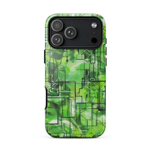 Lime Geometry on a Tough Case for iPhone®