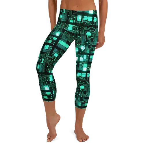 Silicon Bloom on a Capri Leggings