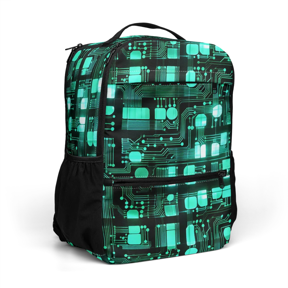 Silicon Bloom on Utility Backpack — Right Front