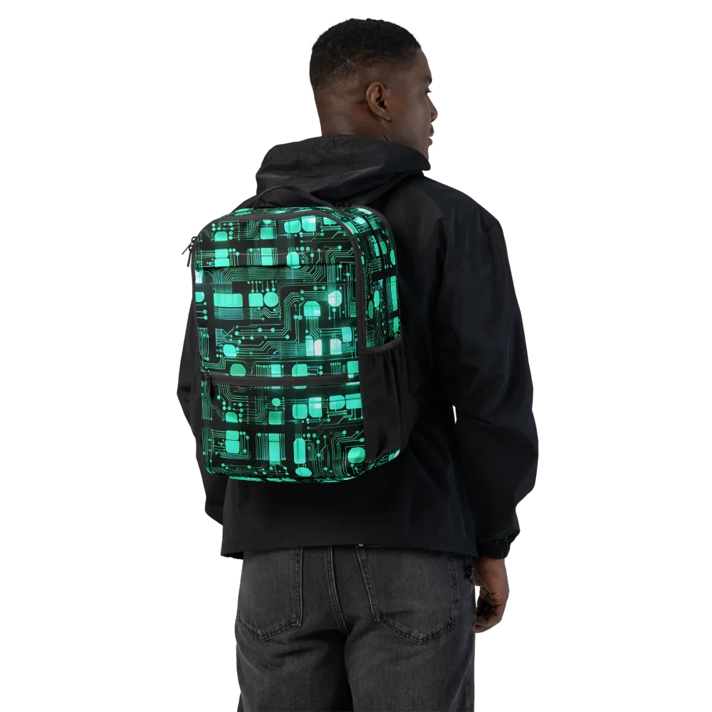 Silicon Bloom on Utility Backpack — Back