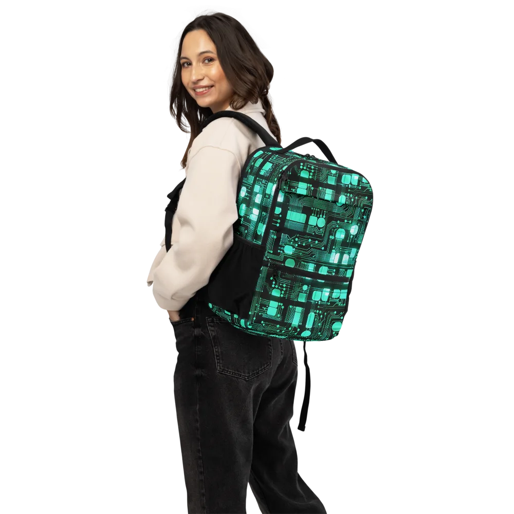 Silicon Bloom on Utility Backpack — Back