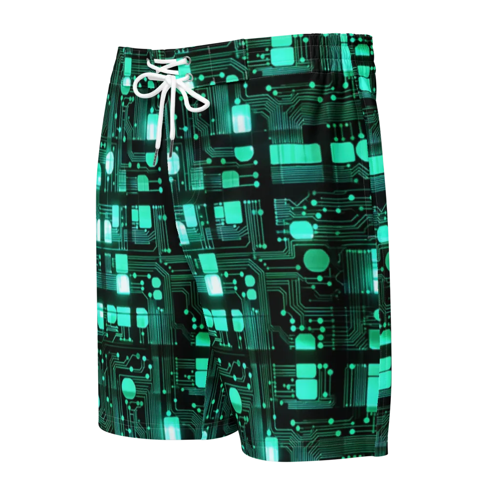 Silicon Bloom on Men's Board Shorts — Front