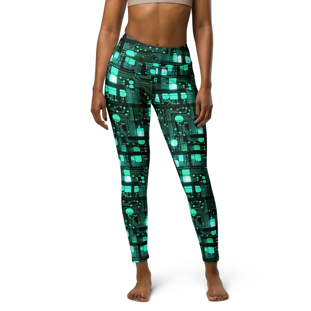 Silicon Bloom on Yoga Leggings — Front