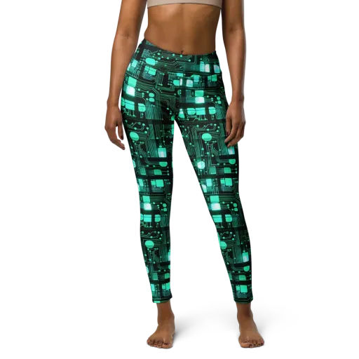 Silicon Bloom on a Yoga Leggings