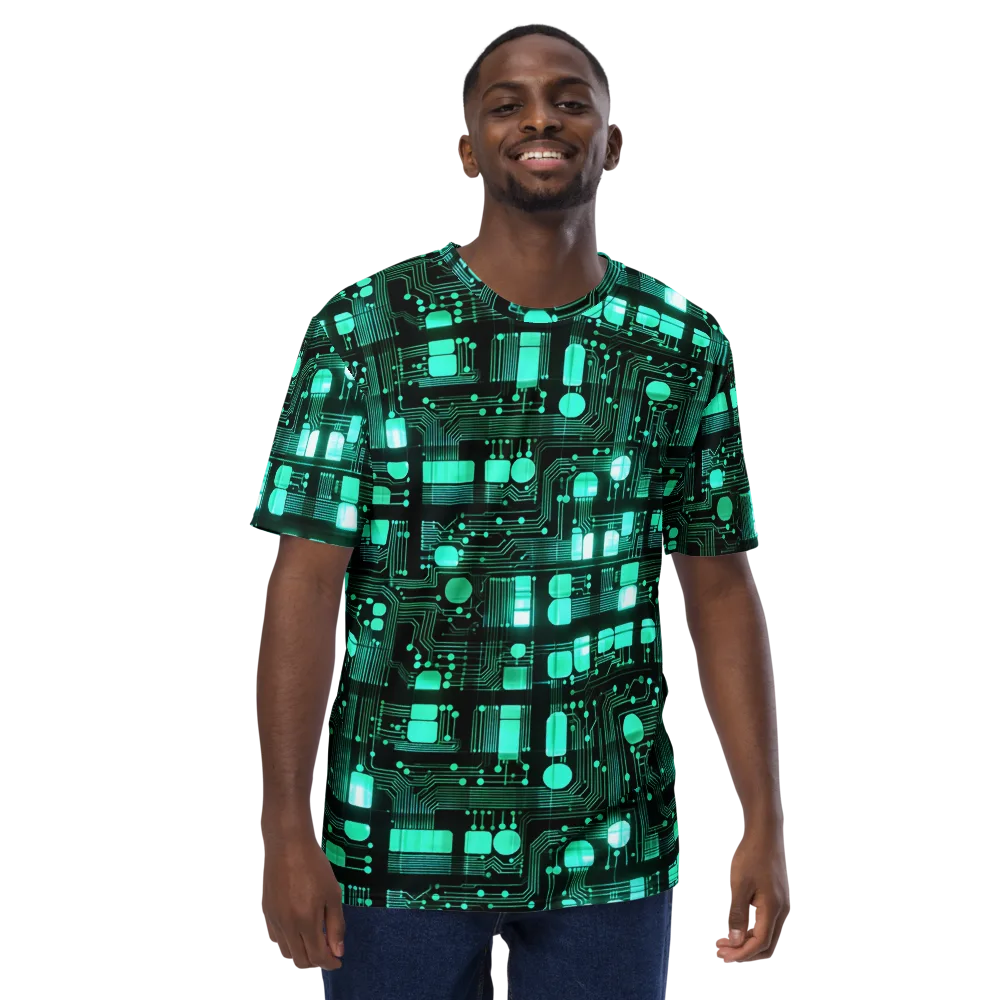 Silicon Bloom on Men's Crew Neck T-Shirt — Front