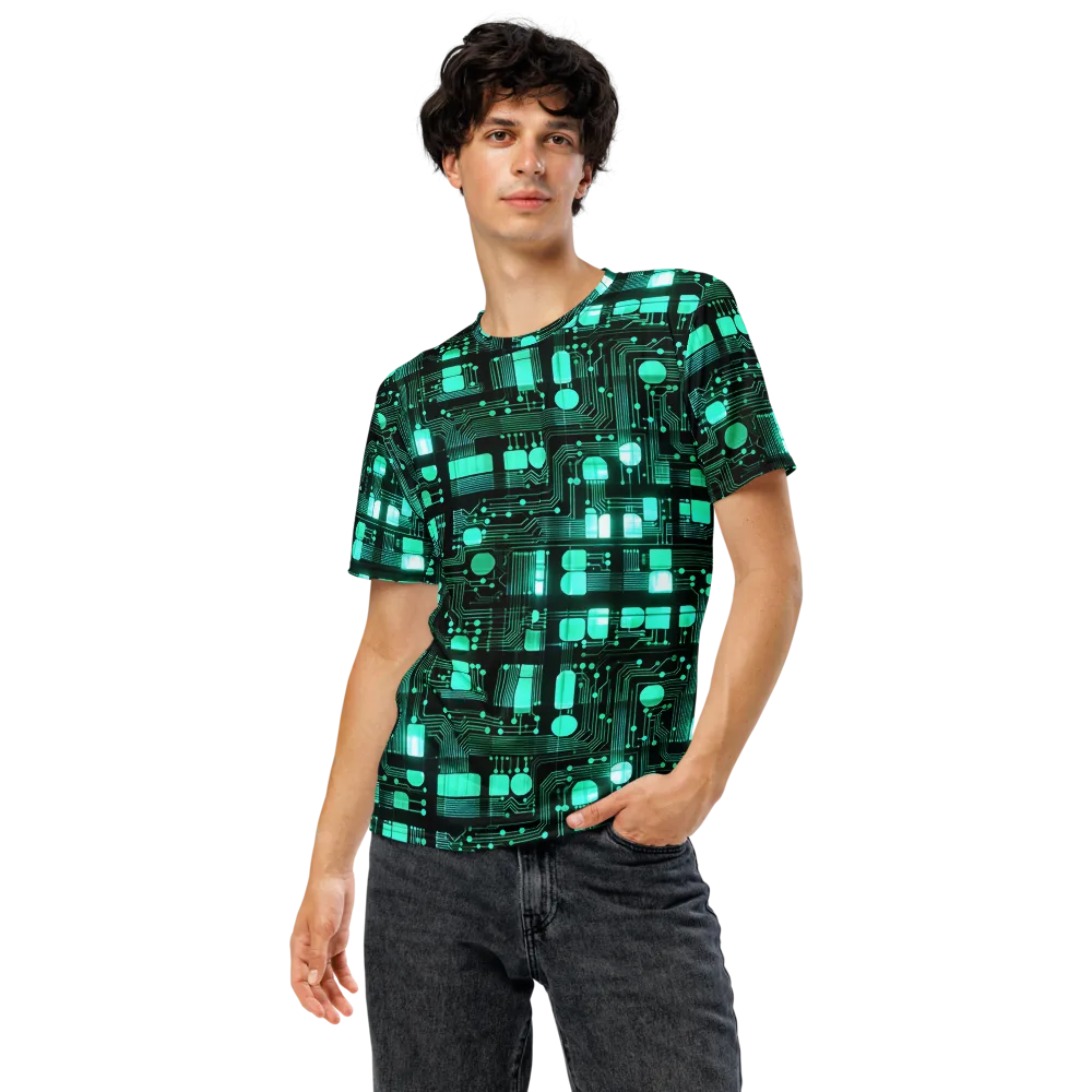 Silicon Bloom on Men's Crew Neck T-Shirt — Front