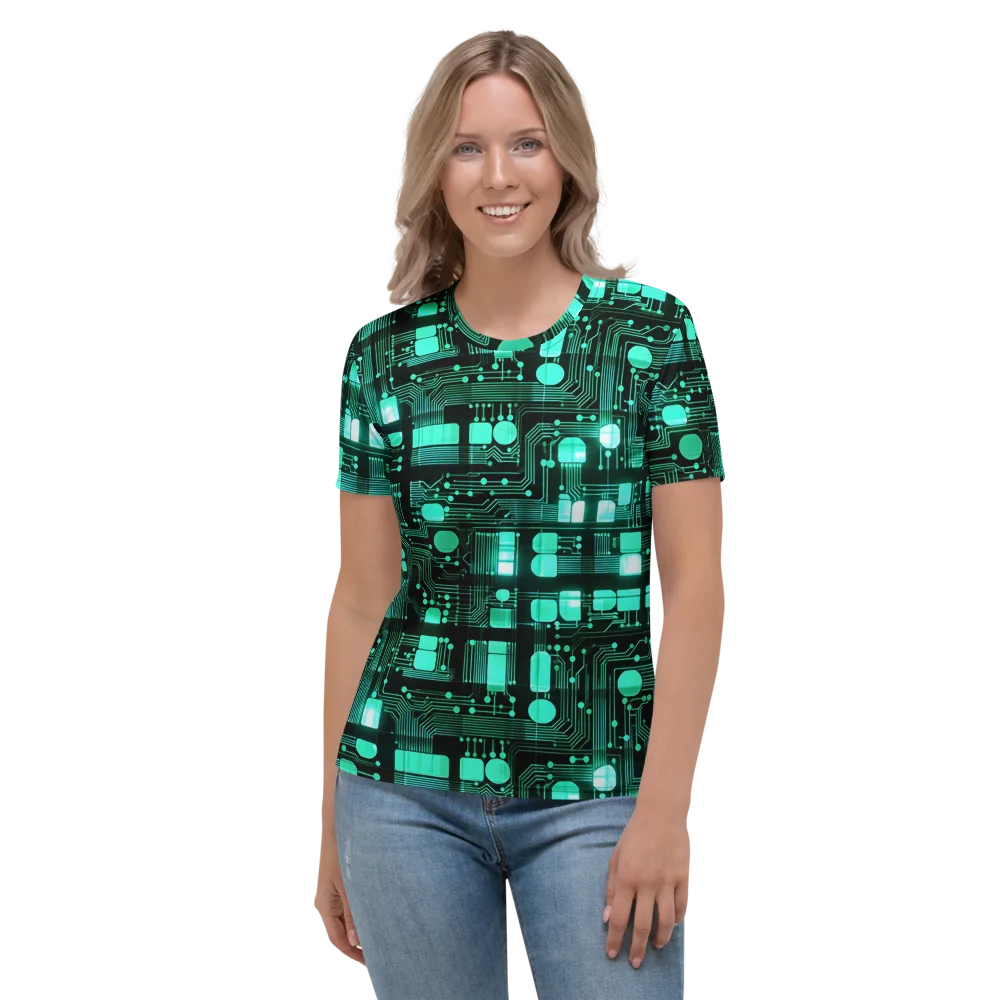 Silicon Bloom on Women's Crew Neck T-Shirt — Front