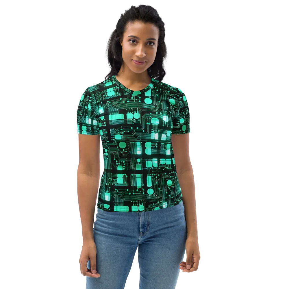 Silicon Bloom on Women's Crew Neck T-Shirt — Front