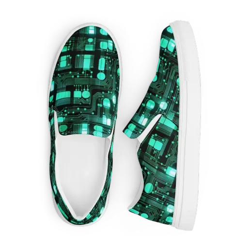 Silicon Bloom on a Men's Slip-On Canvas Shoes