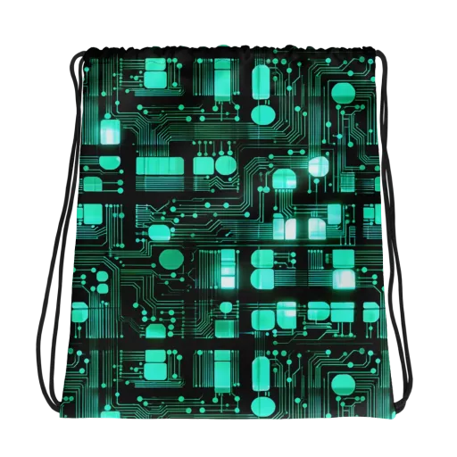 Silicon Bloom on a Drawstring Bag
