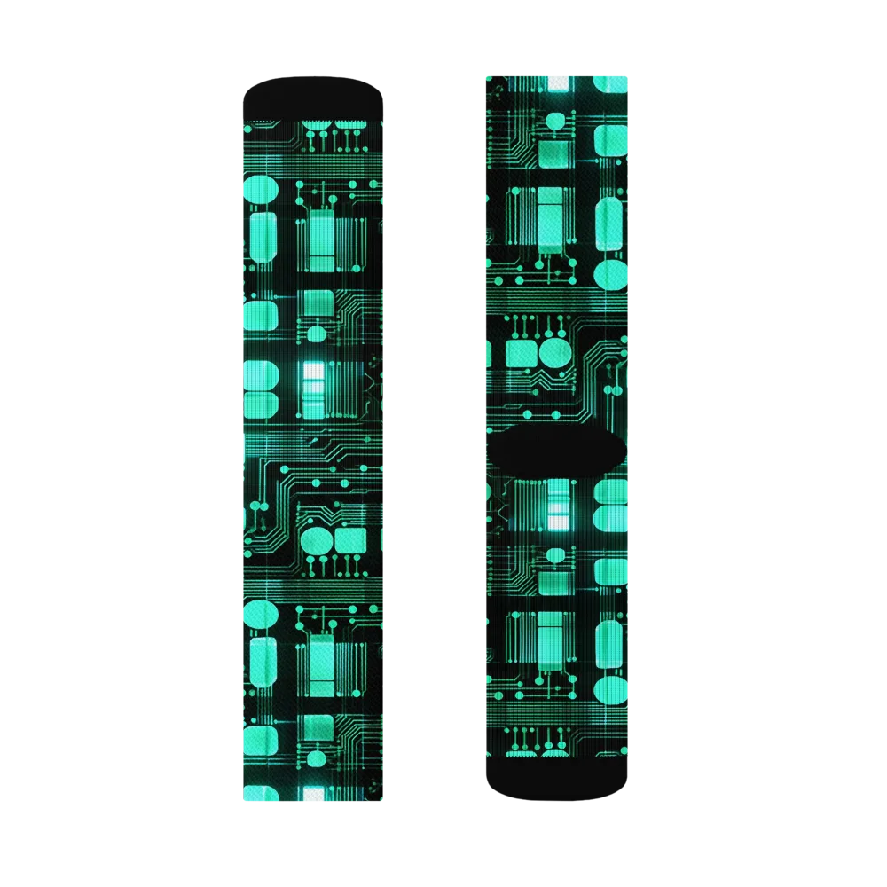 Silicon Bloom on Socks — Left Sock