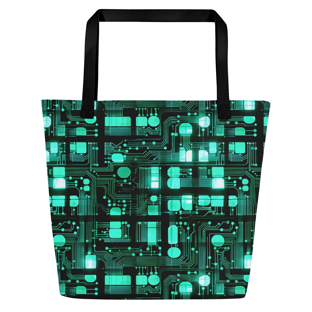 Silicon Bloom on Large Tote Bag W/ Pocket — Front