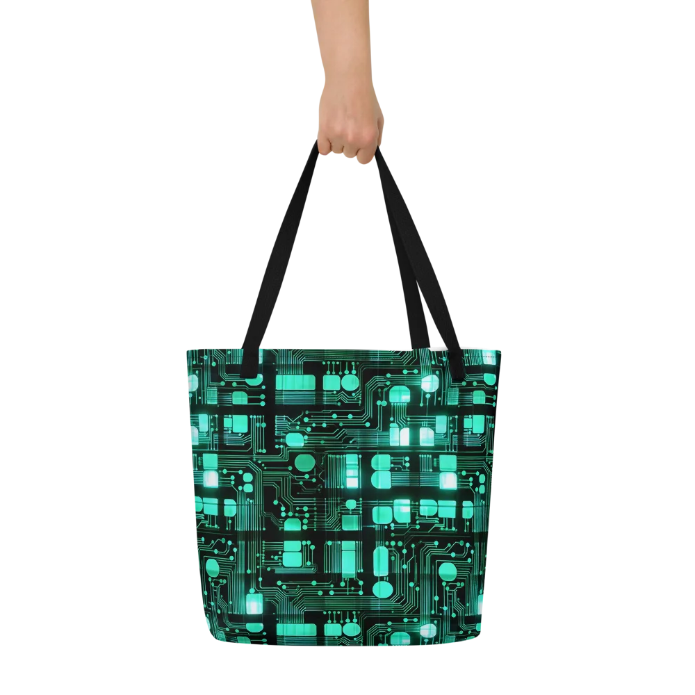 Silicon Bloom on Large Tote Bag W/ Pocket — Front
