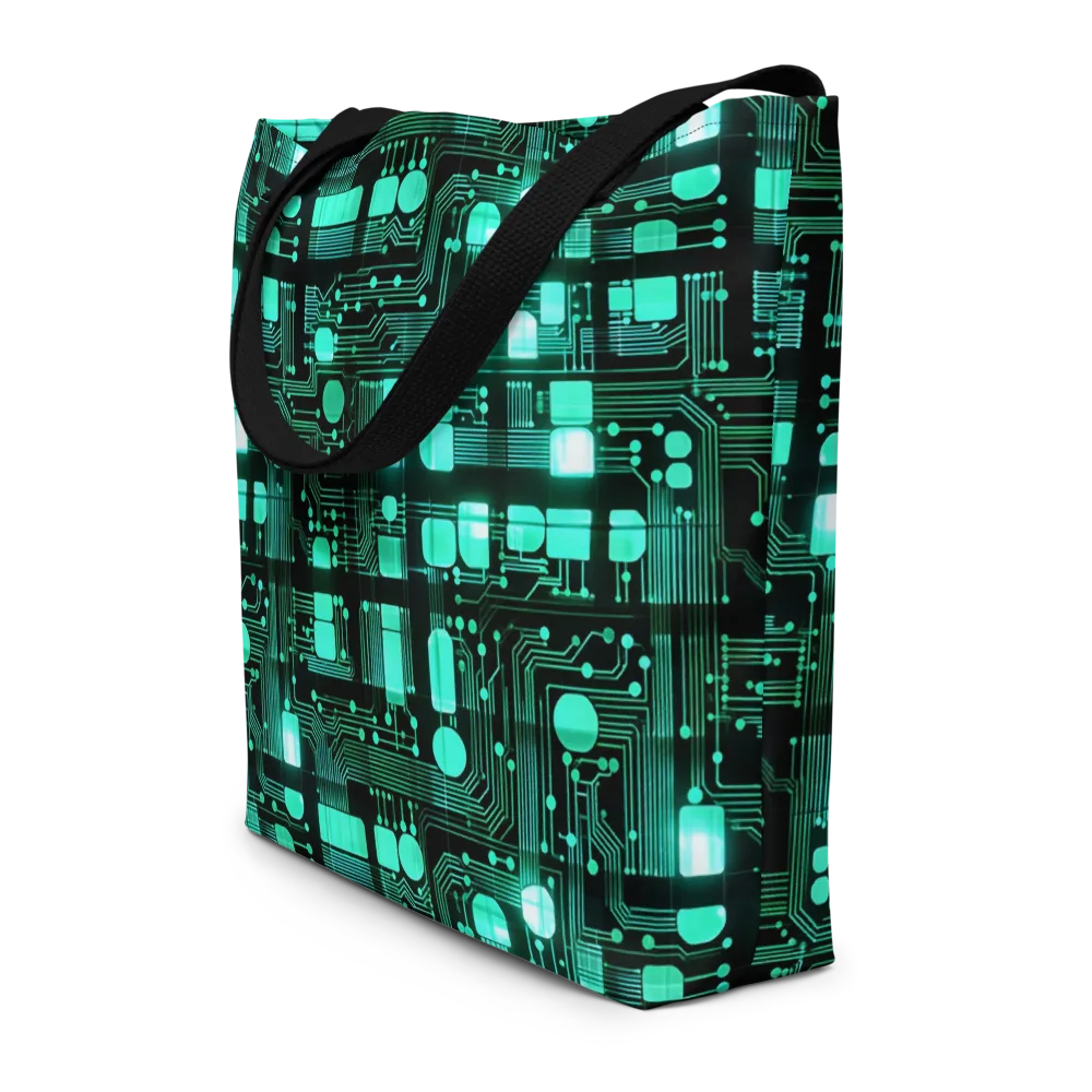 Silicon Bloom on Large Tote Bag W/ Pocket — Front