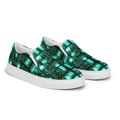 Silicon Bloom on a Women's Slip-On Canvas Shoes