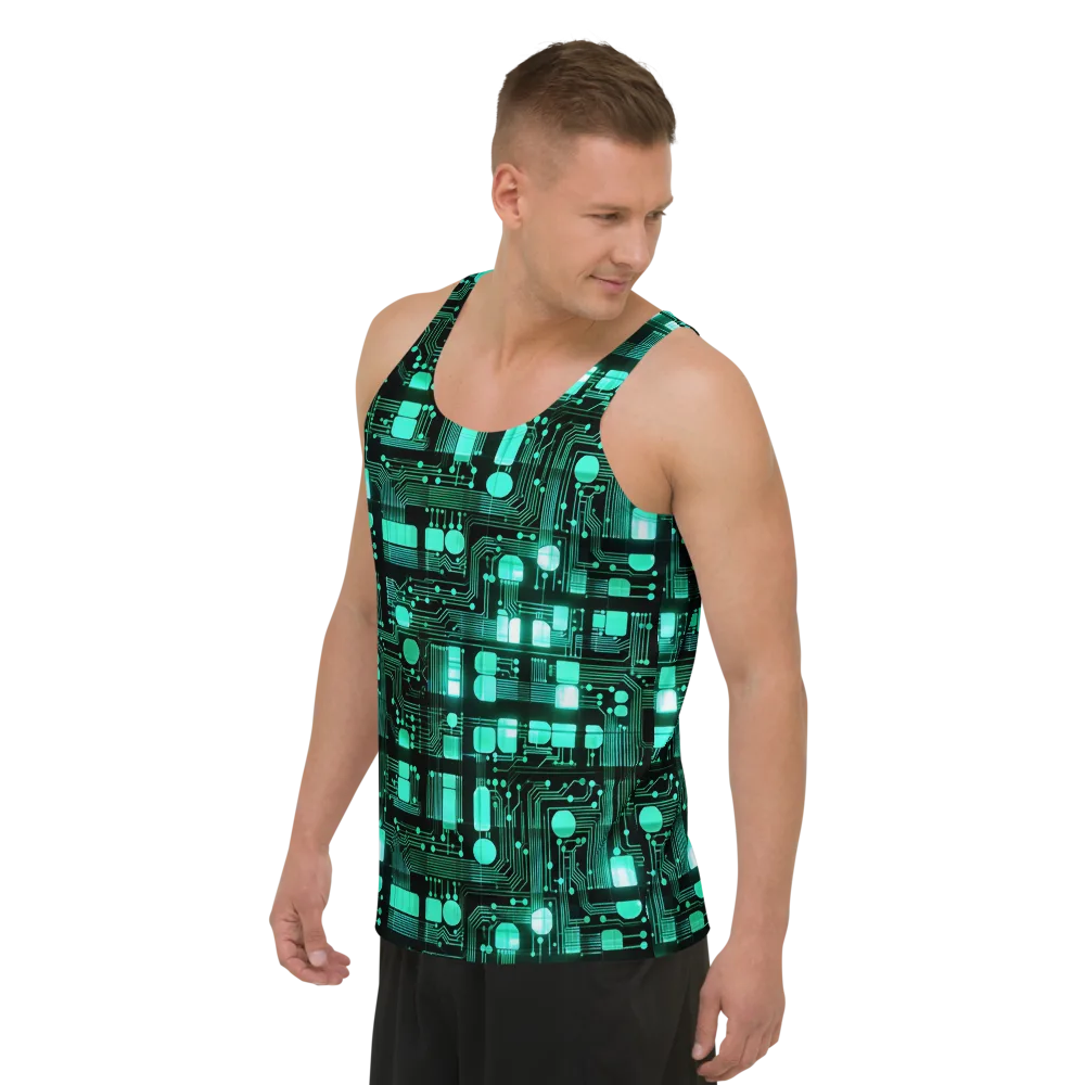 Silicon Bloom on Men's Tank Top — Left Front