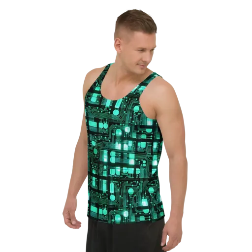Silicon Bloom on a Men's Tank Top