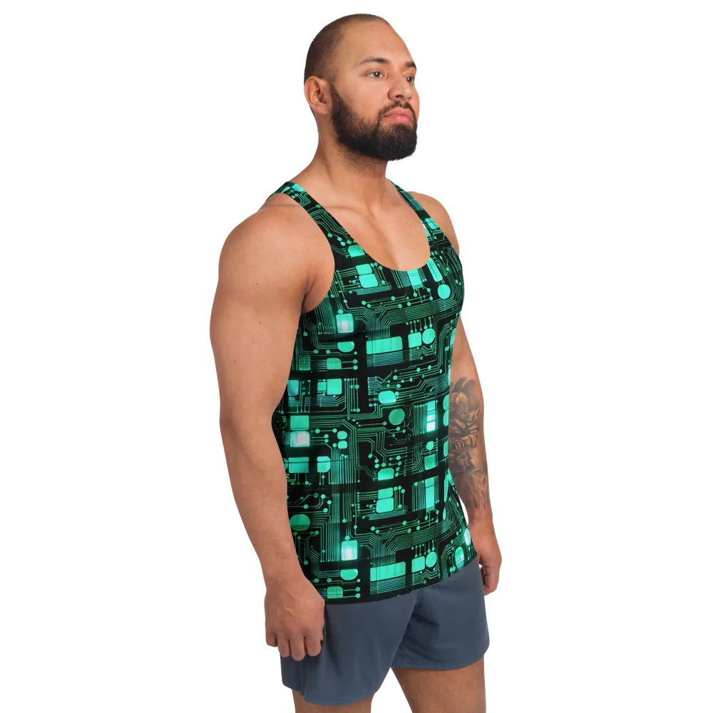 Silicon Bloom on Men's Tank Top — Right Front