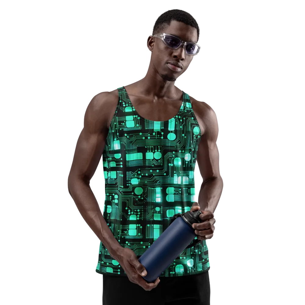 Silicon Bloom on Men's Tank Top — Front