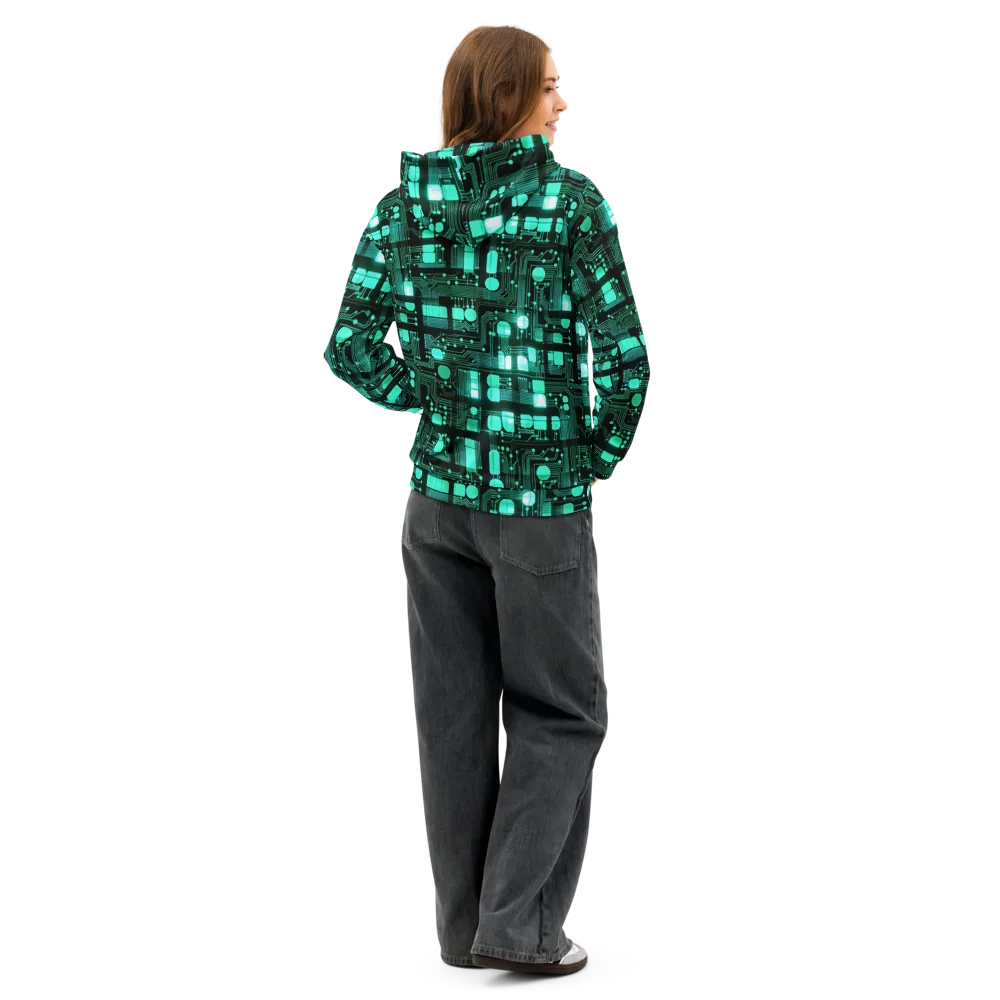 Silicon Bloom on Cotton Hoodie — Back