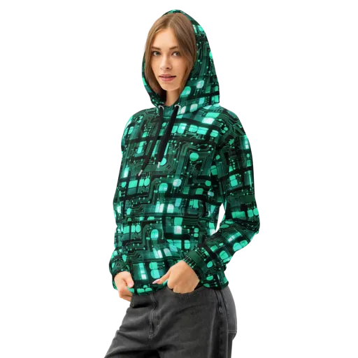 Silicon Bloom on a Cotton Hoodie