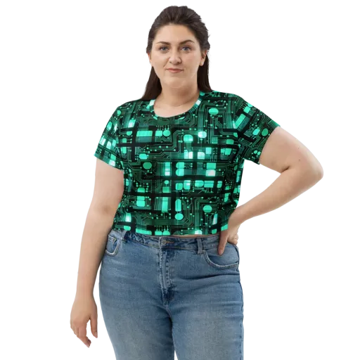 Silicon Bloom on a Crop Tee